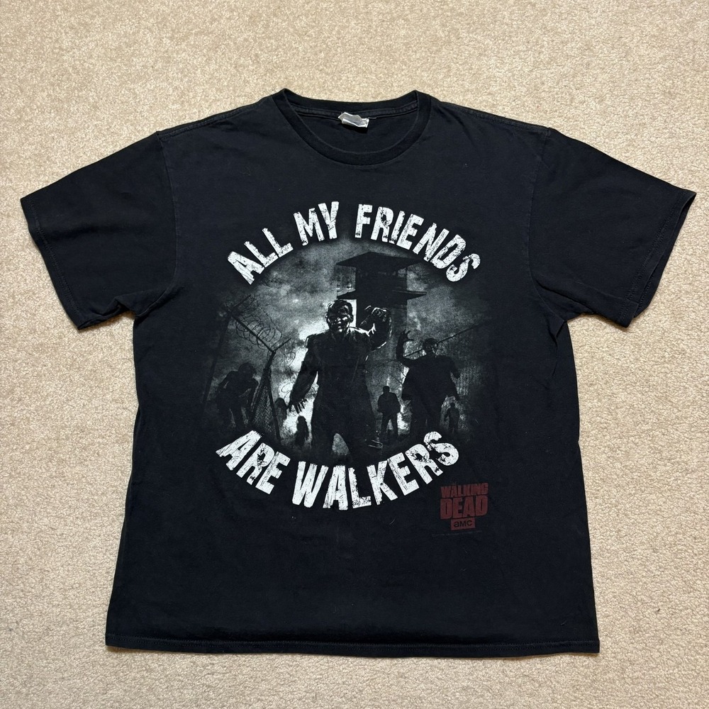The Walking Dead Shirt Mens Large AMC TV Show Horror Promo Zombie Walkers Tee